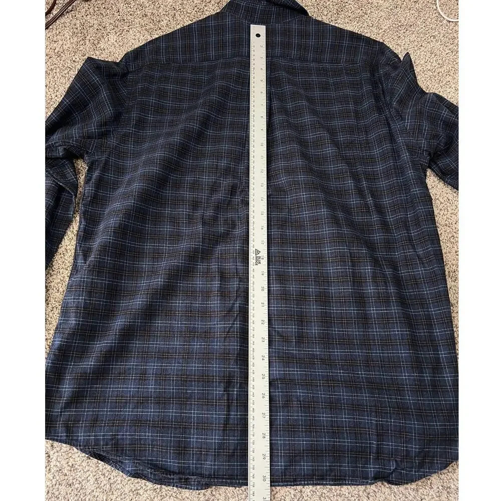 J. McLaughlin Men's XL Preppy Dad Old Money‎ Plaid Lumberjack Button Down Shirt